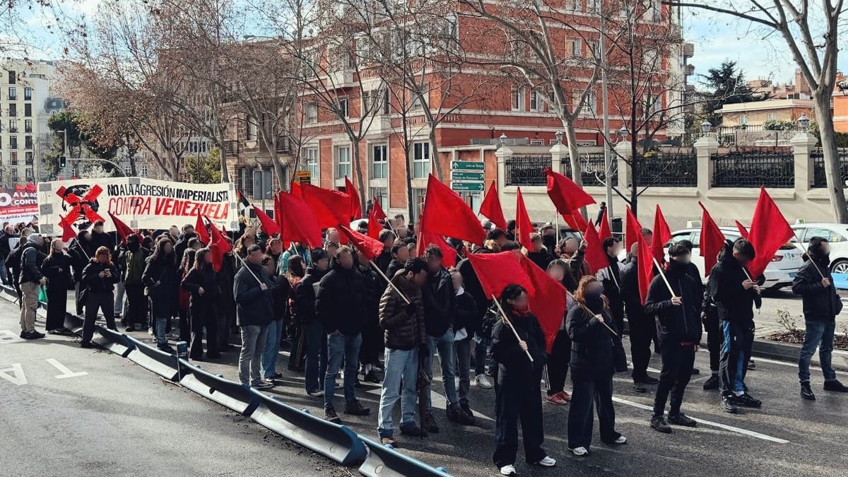 Bloque de la Coordinadora Juvenil Socialista en la manifestación del 25 de enero en Madrid. Foto: CJS Madrid