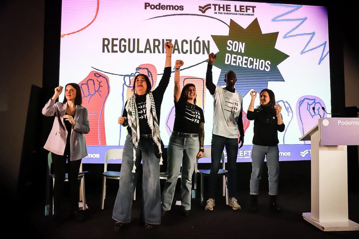 Acto de Podemos y Regularización Ya. Foto: @RegularizacionY (X)