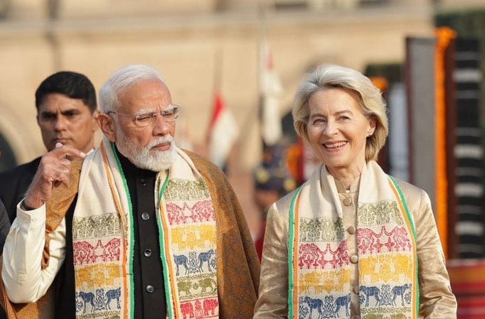 Imagen de archivo de Modi y Von der Leyen. Foto: @vonderleyen (X)