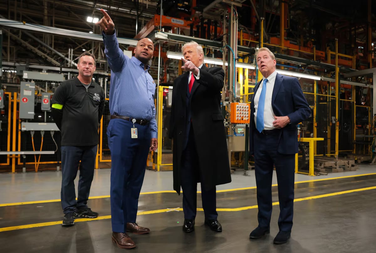 Imagen de archivo de Donald Trump en Ford River Rouge Complex el 13 de enero de 2026, en Dearborn, Michigan. Foto: Anna Moneymaker/Getty Images