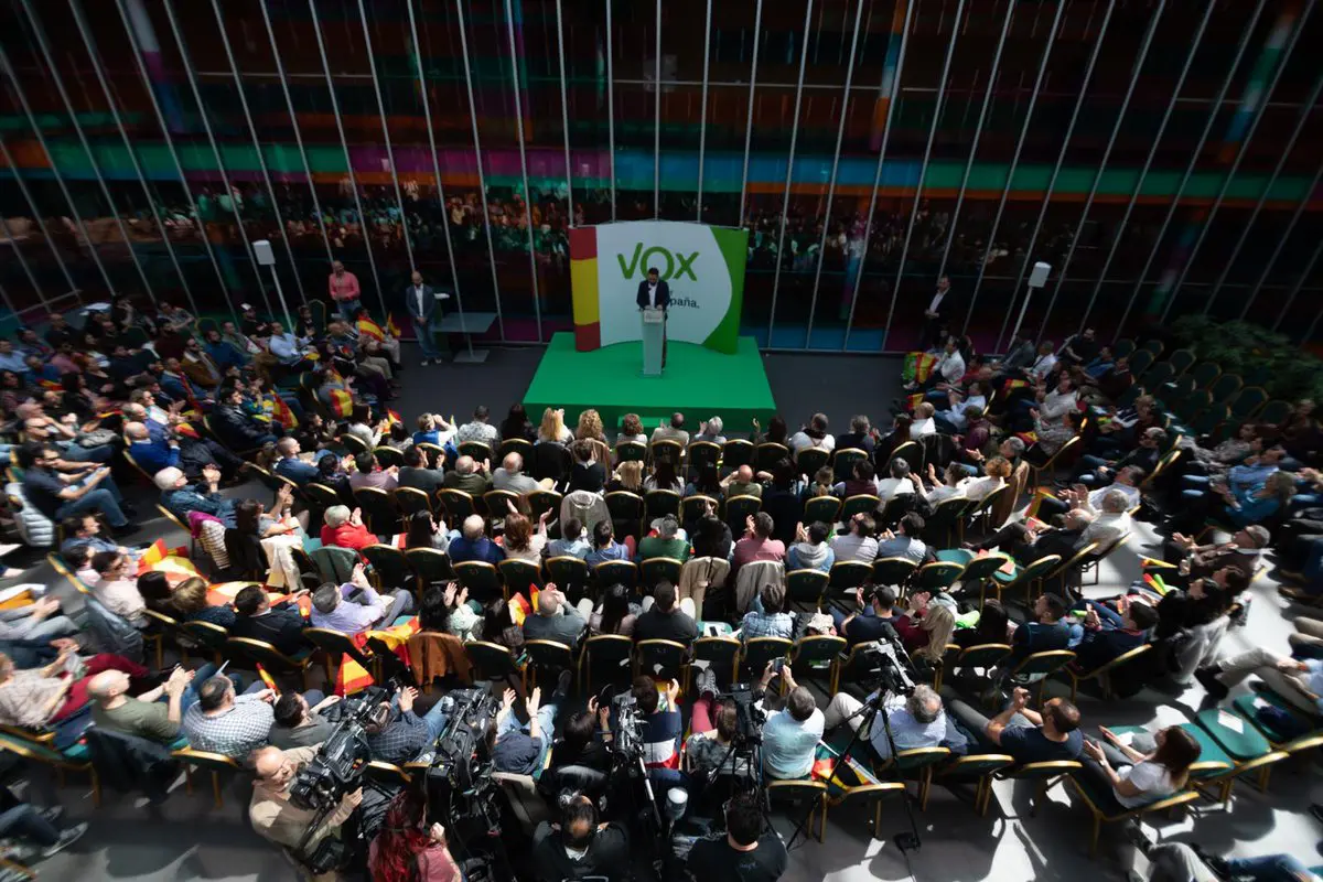 Imagen de archivo de un evento de Vox, en 2019. Foto: Gasteiz Hoy