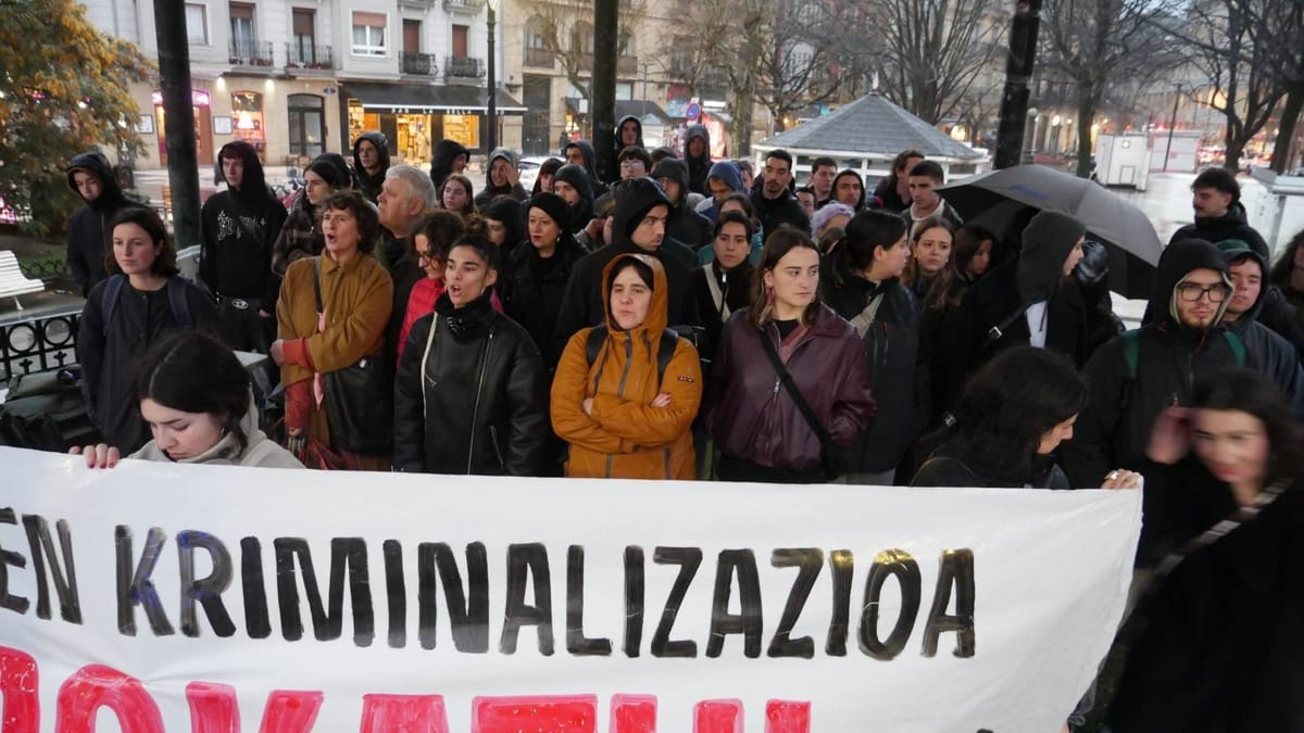 Movilización de Itaia en Donostia (Gipuzkoa) contra la criminalización del aborto. Foto: Gedar Langile Kazeta