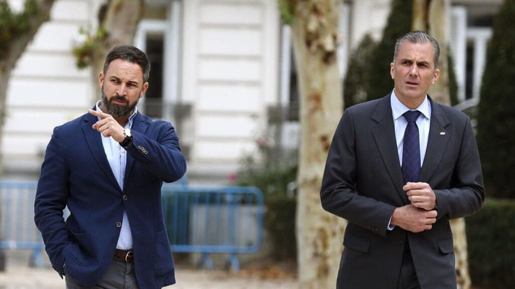 Imagen de archivo de Santiago Abascal y Javier Ortega Smith. 