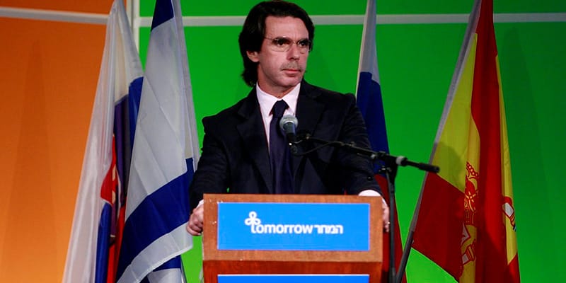 Aznar en la Conferencia Presidencial Israelí de 2008. Foto: Olivier Fitoussi/Flash90