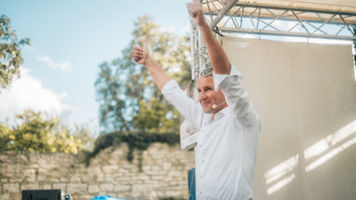 Imagen de archivo del líder de la AfD en Turingia, Björn Höcke. Foto: @MoellerAfD (X)