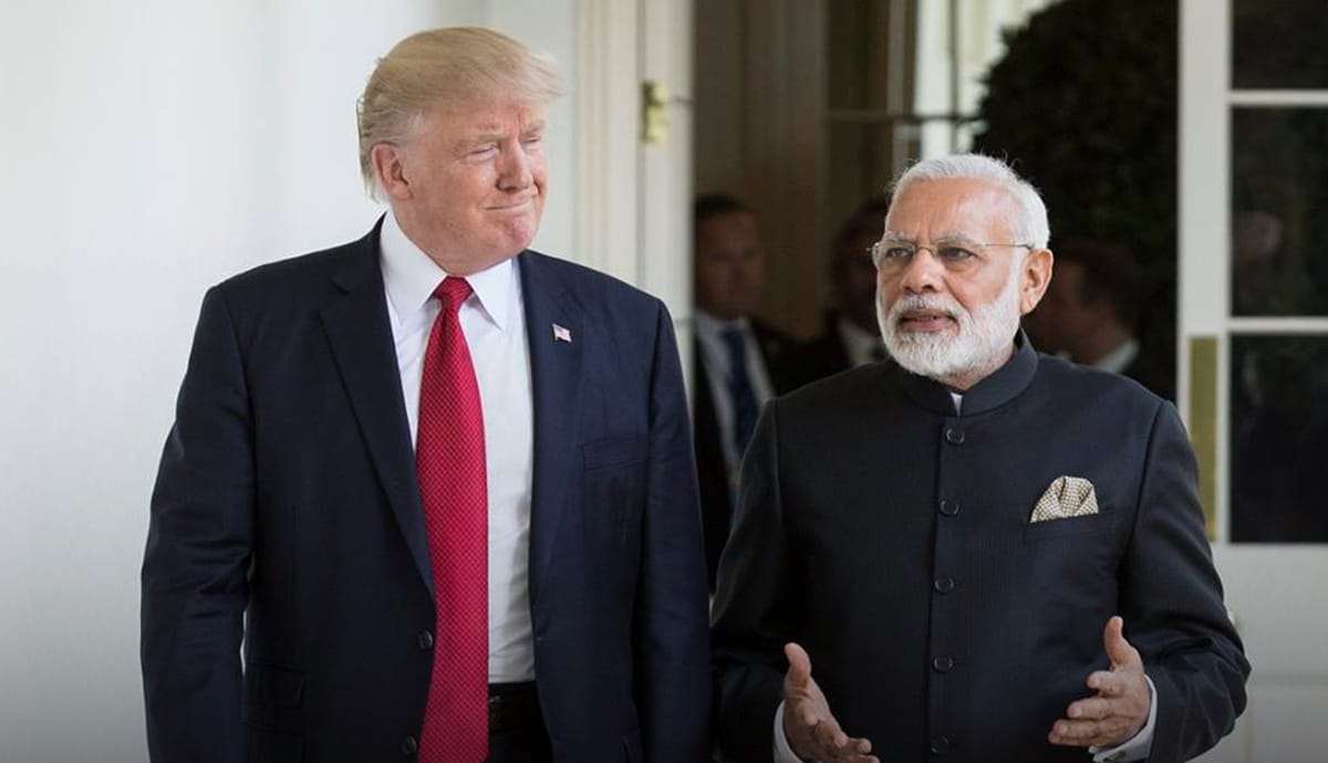 Imagen de archivo de Trump y Modi. Foto: The White House