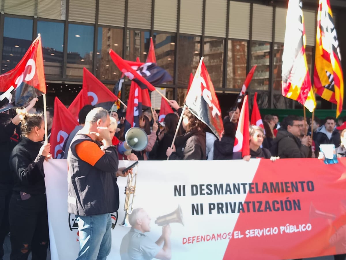Imagen de archivo de una movilización sindical del grupo del Sector Ferroviario de la CGT. Foto: @SFFCGT (X)