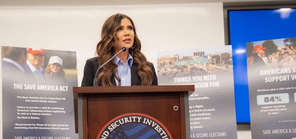 Kristi Noem, secretaria de Seguridad Nacional de EE.UU. Foto: @Sec_Noem (X)