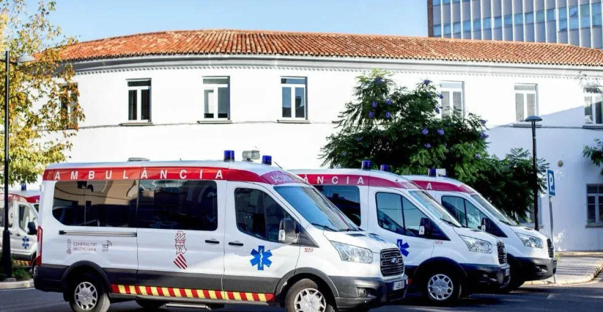 Imagen de archivo de ambulancias en el País Valencià. Foto: N/D
