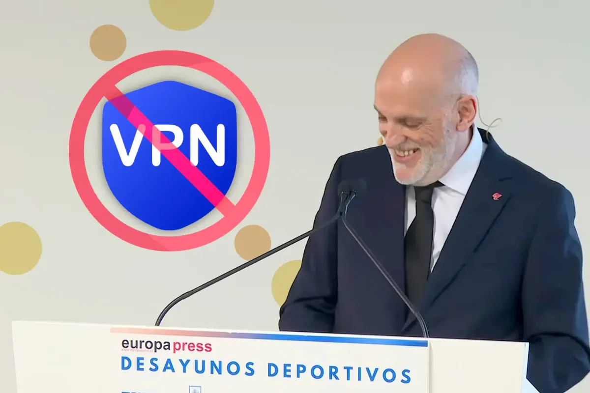 Imagen de archivo de Javier Tebas, presidente de LaLiga. Foto: bandaancha.eu