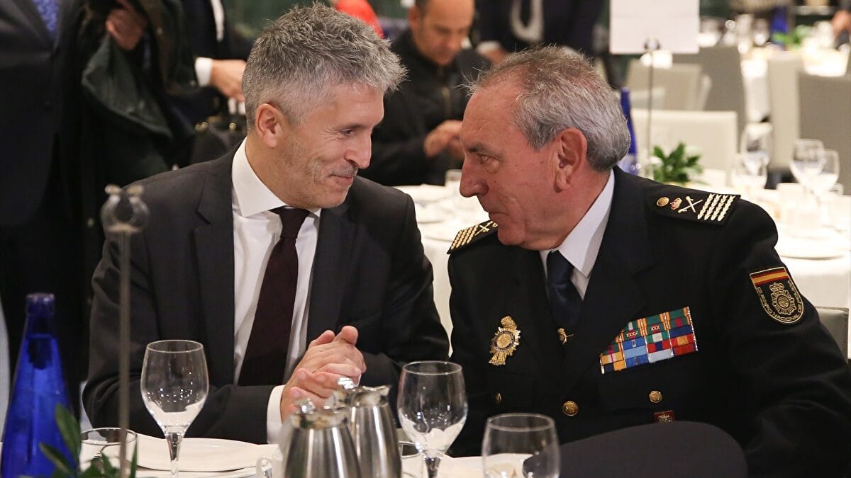Grande Marlaska y José Ángel González, DAO de la Policía Nacional | Europa Press 