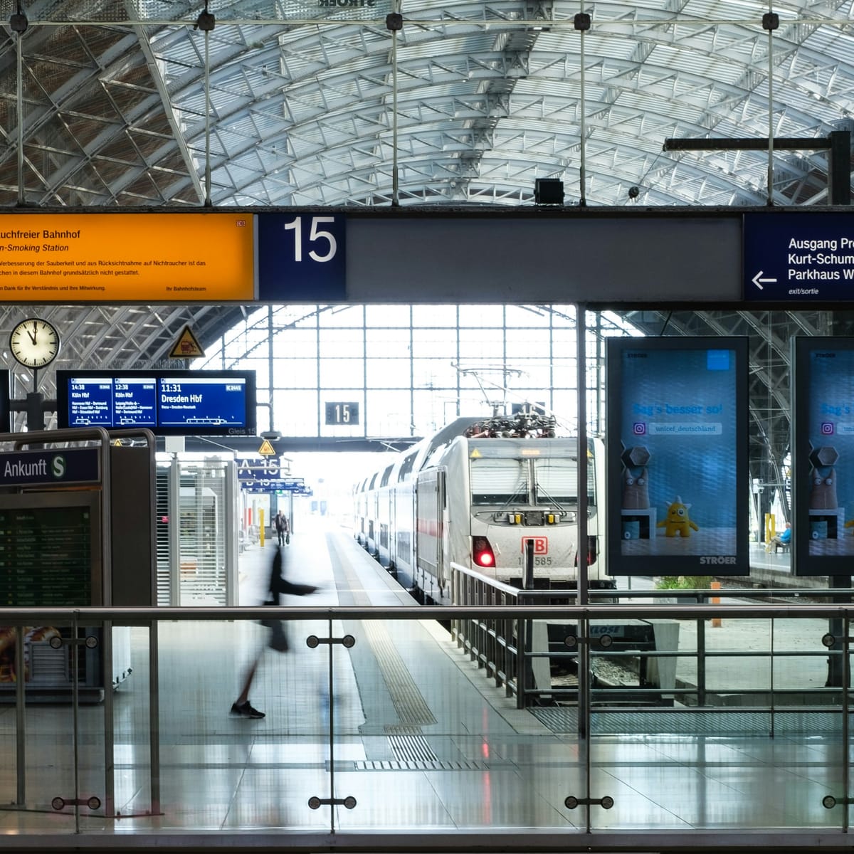 Imagen de archivo de una estación de tren en Leipzig (Alemania). Foto: Patrick Baltatzis/Unsplash