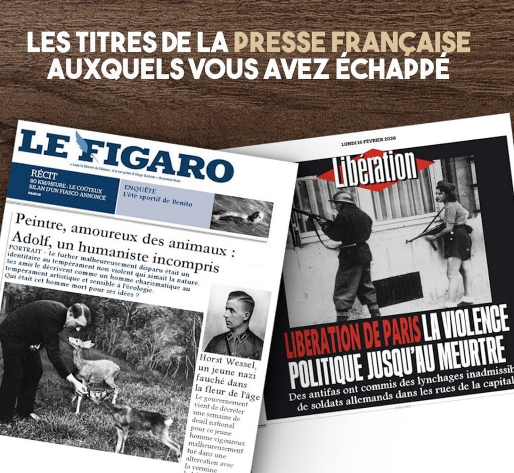 Ilustración de las portadas de Le Figaro y Libération. Foto: Contre Attaque