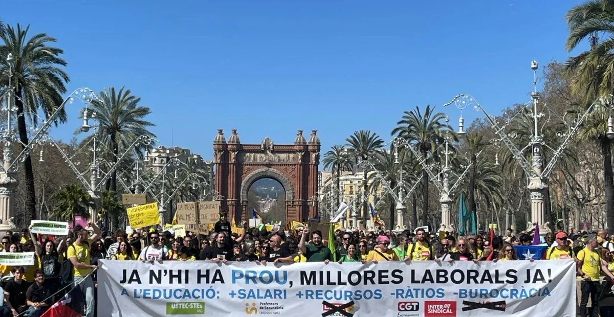 Huelga educativa en Catalunya: una semana de lucha