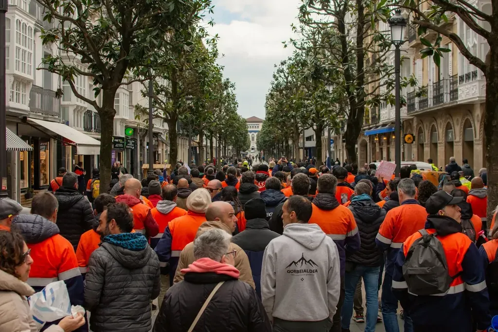 Movilización de los trabajadores de Tubos Reunidos. Foto: Hala Bedi