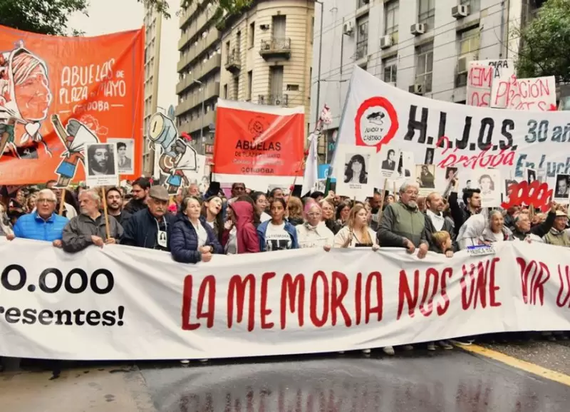 Marcha del 24 de Marzo de 2026 en Córdoba. Foto: X de @MatiChamo