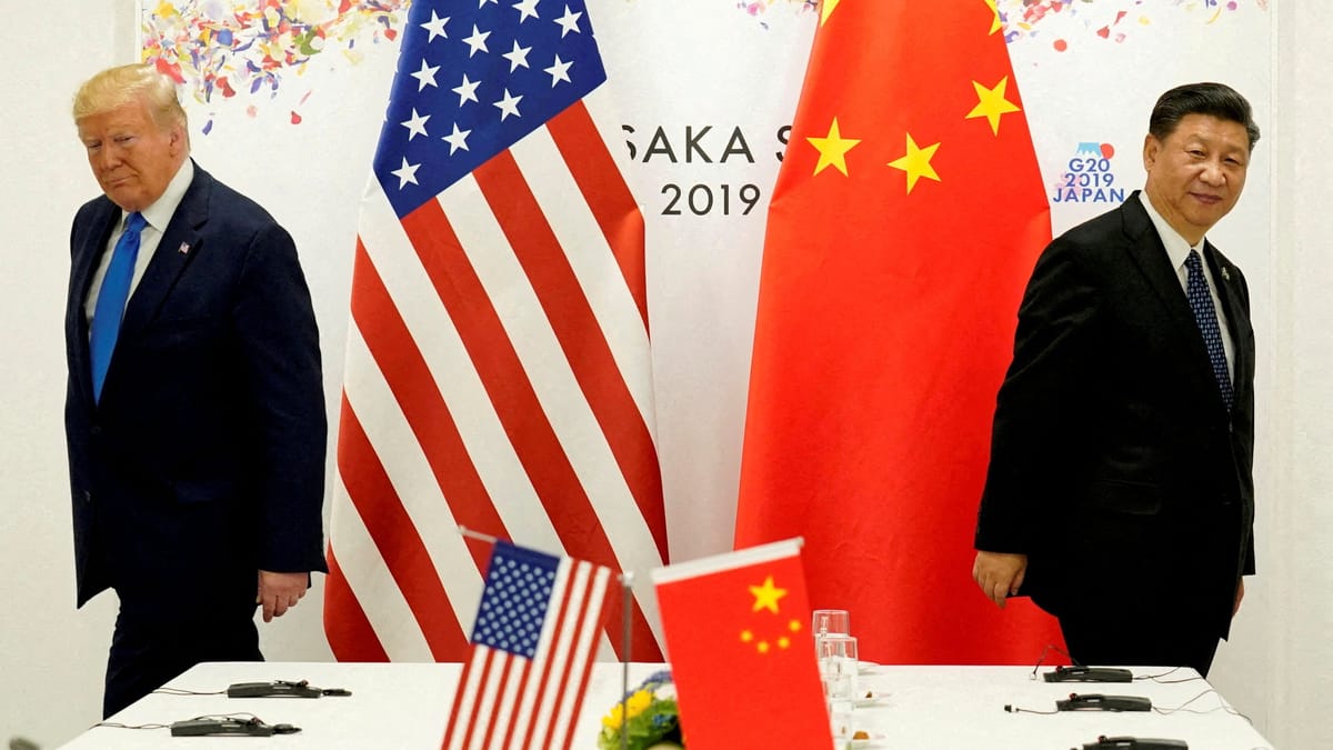 Donald Trump y Xi Jinping en una cumbre del G20 en Japón, 2019. Foto: usatoday.com