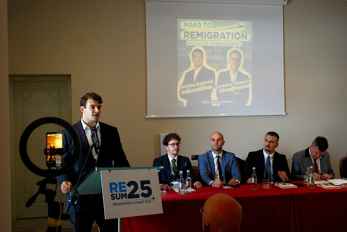 Imagen de archivo de la Remigration Summit 2025. Foto: @RESUM26 (X)