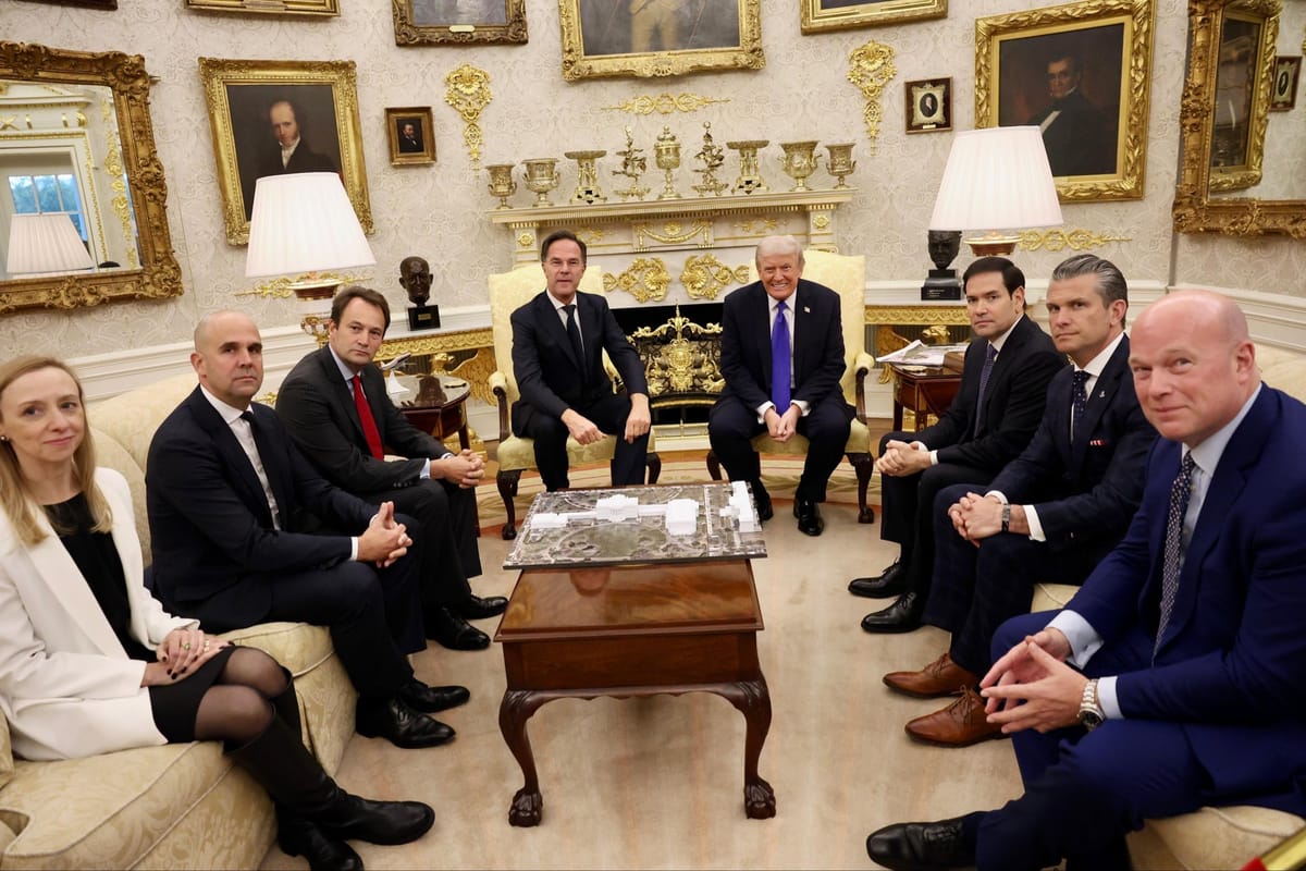 Imagen de archivo de Mark Rutte, secretario general de la OTAN, en el Despacho Oval de la Casa Blanca. Foto: vía Mark Rutte (X)
