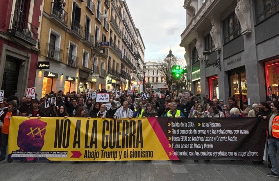 Manifestación de la Asamblea Internacionalista de Madrid. Foto: @asambleaint_mad (X)
