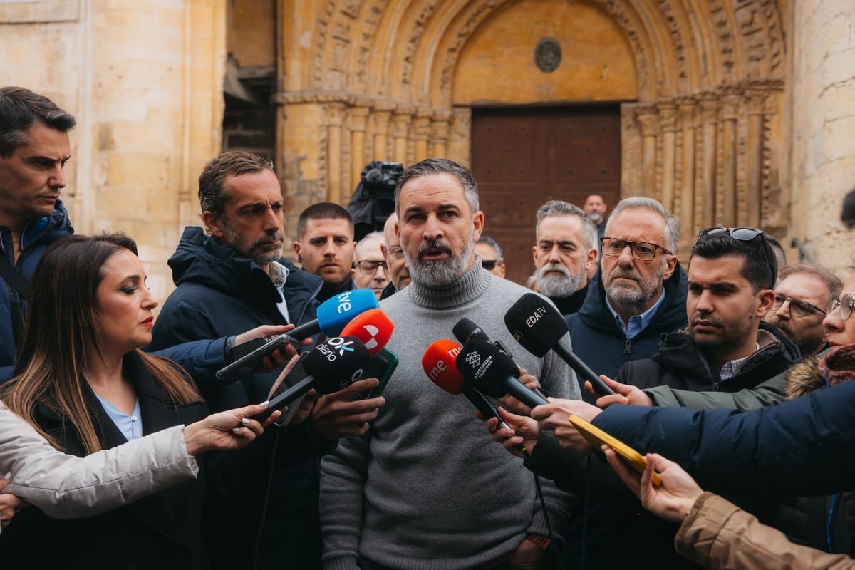 Imagen de archivo de Santiago Abascal en la campaña electoral de Castilla y León. Foto: Vox