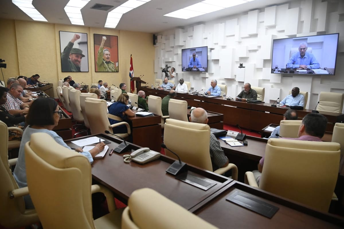 Rueda de prensa del presidente cubano Miguel Díaz-Canel. Foto: www.pcc.cu
