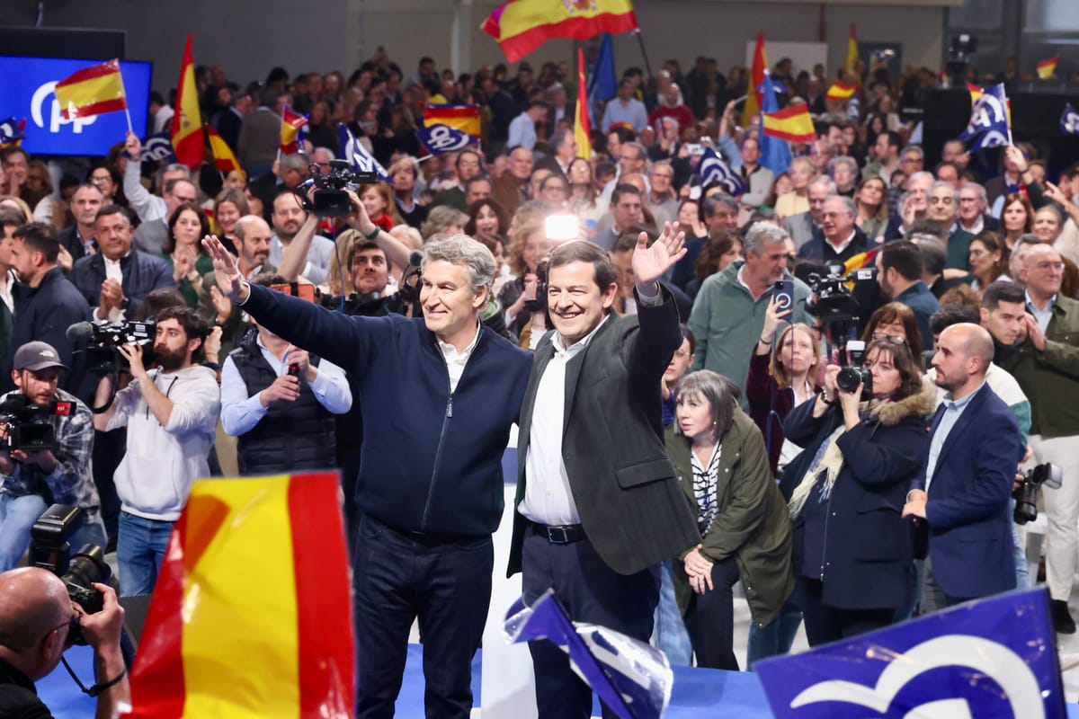 Alberto Núñez Feijóo y Alfonso Fernández Mañueco. Foto: vía @PP_Segovia (X)