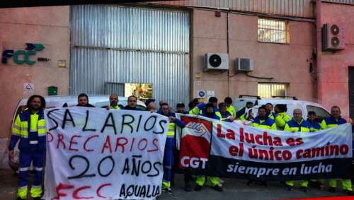 40 días de huelga en redes de saneamiento de Málaga