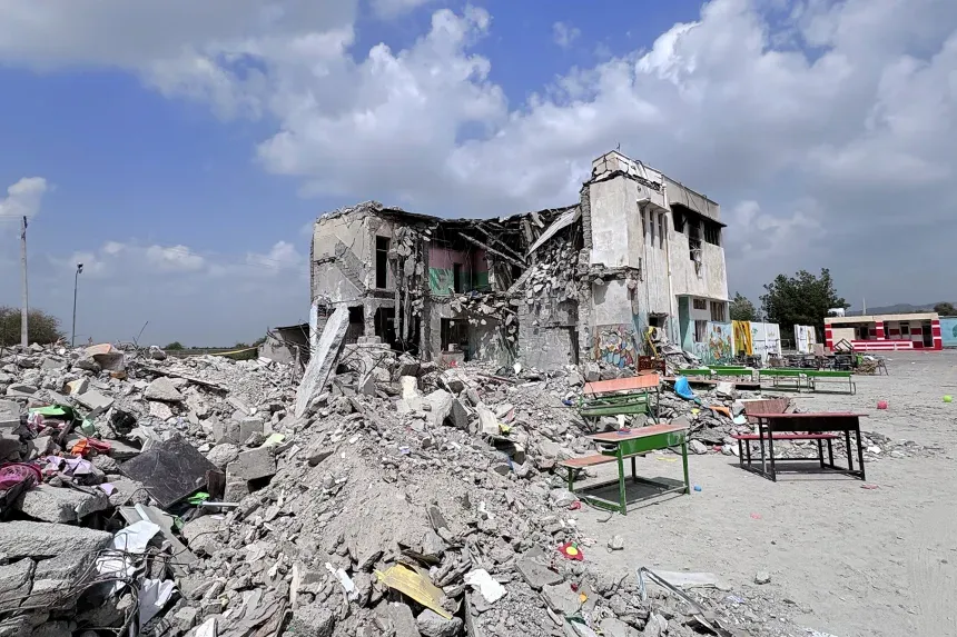 Escuela de Minab (Irán), destrozada tras el ataque con misiles de EE.UU. Foto: Anadolu/Getty Images