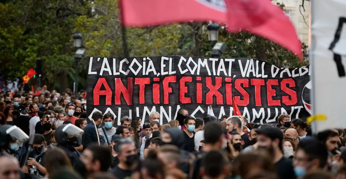 Imagen de archivo de una movilización antifascista den el País Valencià. Foto: vía Horitzó Socialista