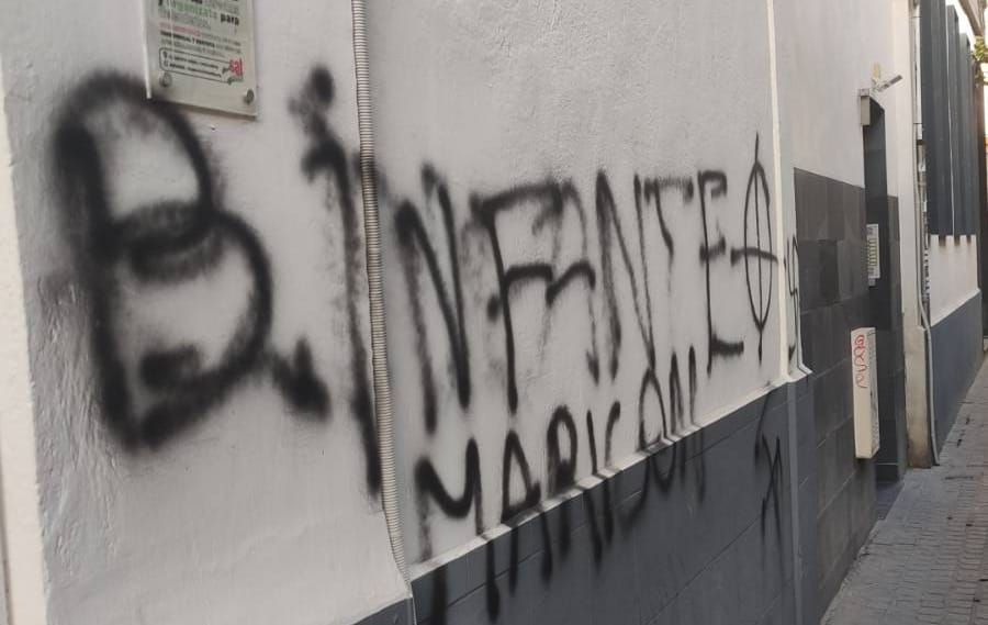 Ataque fascista a la sede de SAT Sevilla por el 28F