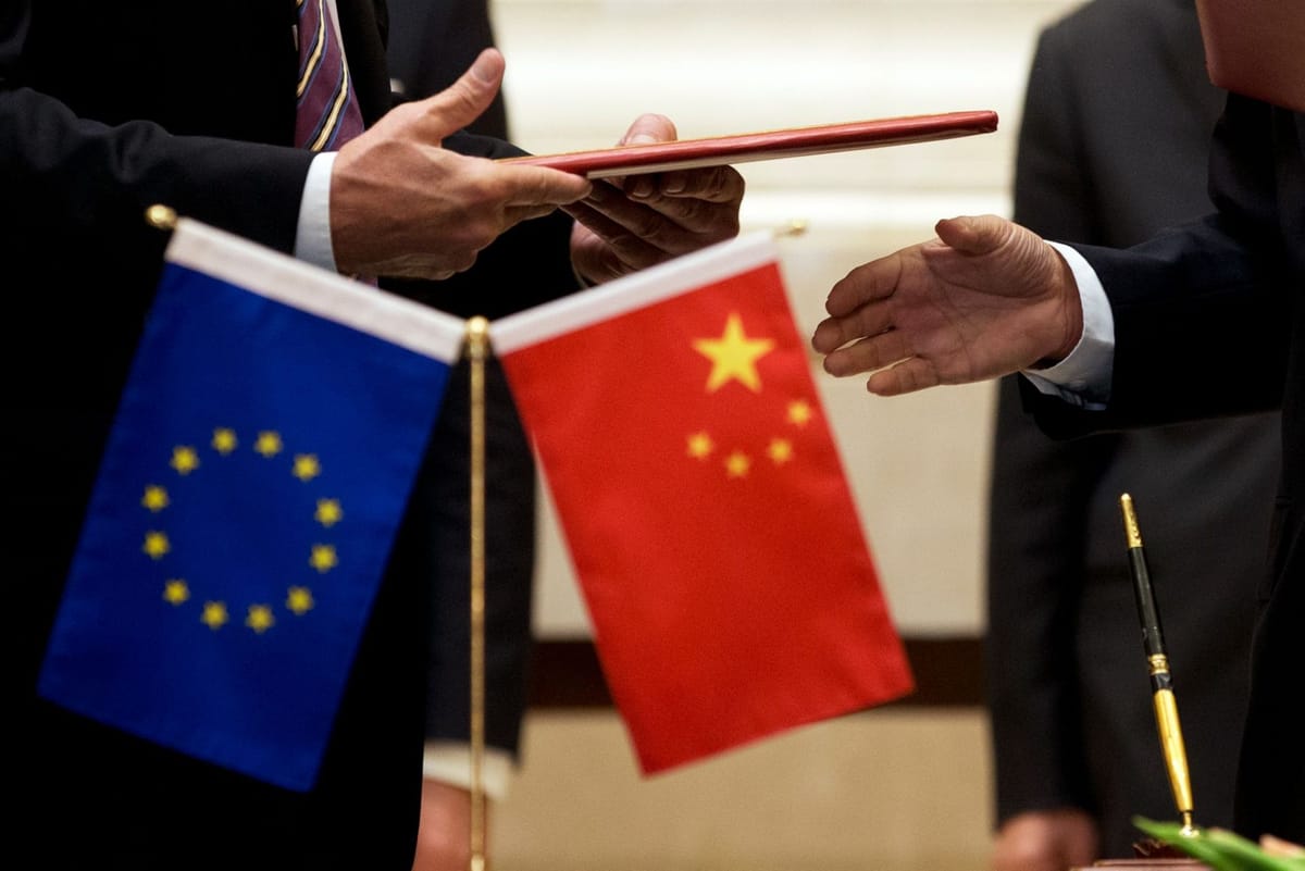 Imagen de archivo de una reunión diplomática entre la UE y China. Foto: Andy Wong/AP/dpa