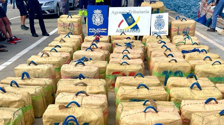 Cargamento de cocaína requisado en Canarias. Foto: Ministerio del Interior