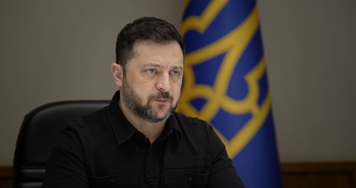 Imagen de archivo de una videoconferencia de Volodimir Zelensky en el Consejo Europeo. Foto: @ZelenskyyUa (X)