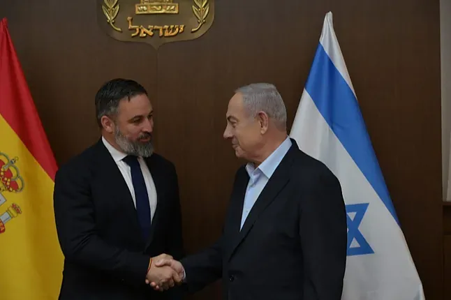 Imagen de archivo de Santiago Abascal y Benjamin Netanyahu. Foto: Vox