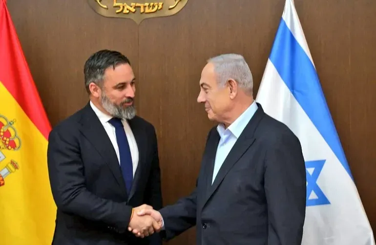 Imagen de archivo de Santiago Abascal y Benjamin Netanyahu. Foto: N/D