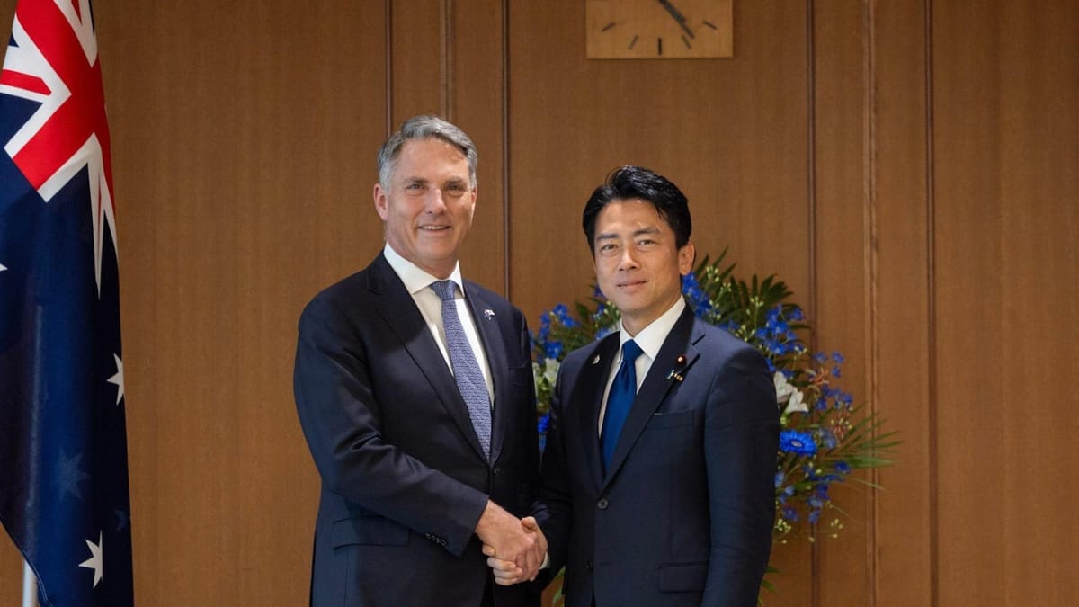 El ministro de Defensa japonés, Shinjiro Koizumi, y su homólogo australiano, Richard Marles. Foto: @RichardMarlesMP (X)