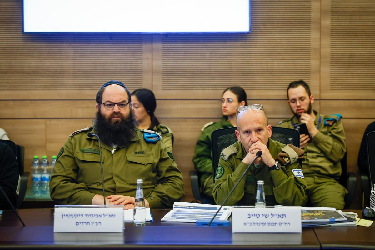 Avigdor Dickstein y Shay Tayeb, en la Comisión de Control Estatal de la Knéset, 7 de enero de 2025.
