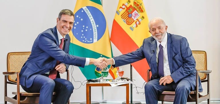 Imagen de archivo de Pedro Sánchez y Lula da Silva. Foto: gov.br
