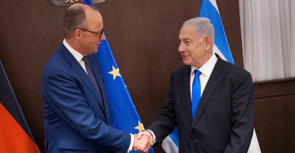 Imagen de archivo del canciller alemán Friedrich Merz junto al primer ministro israelí Benjamin Netanyahu. Foto: Tobias Koch