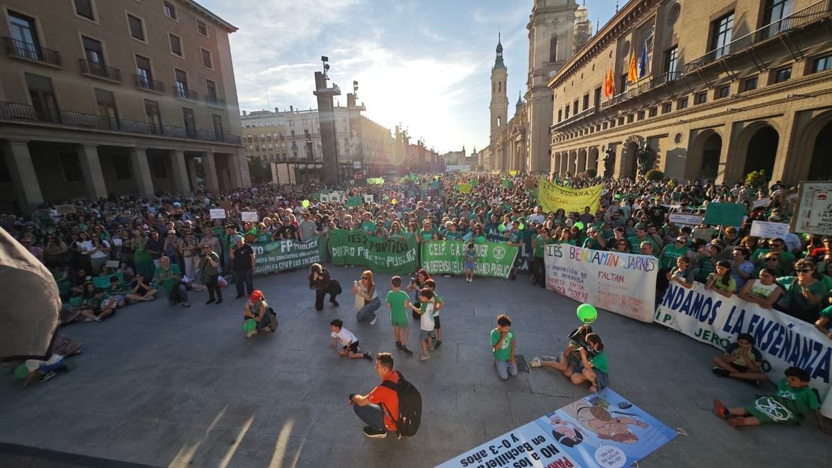 Movilización ayer en Zaragoza. Foto: Pablo Híjar-AraInfo