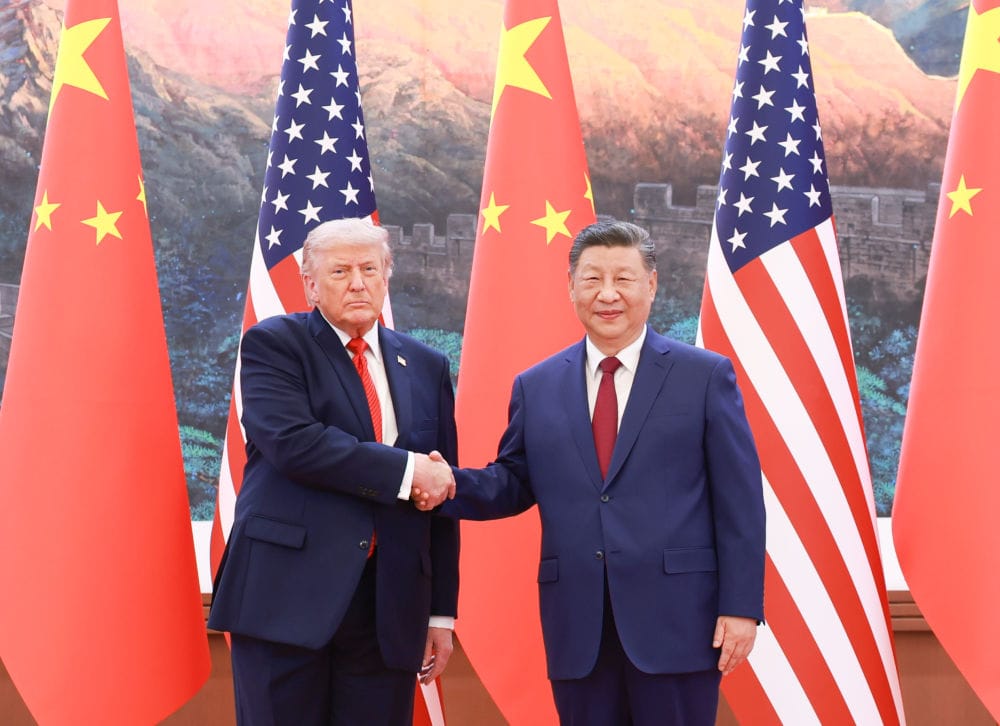 Donald Trump y Xi Jinping en el Gran Salón del Pueblo en Pekín, el 14 de mayo de 2026. Foto: Xinhua