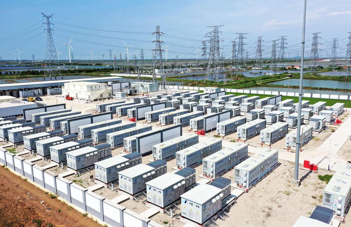 Estación de almacenamiento de energía en el condado de Guanyun, Lianyungang, provincia oriental de Jiangsu, China. Foto: Ren Yigang