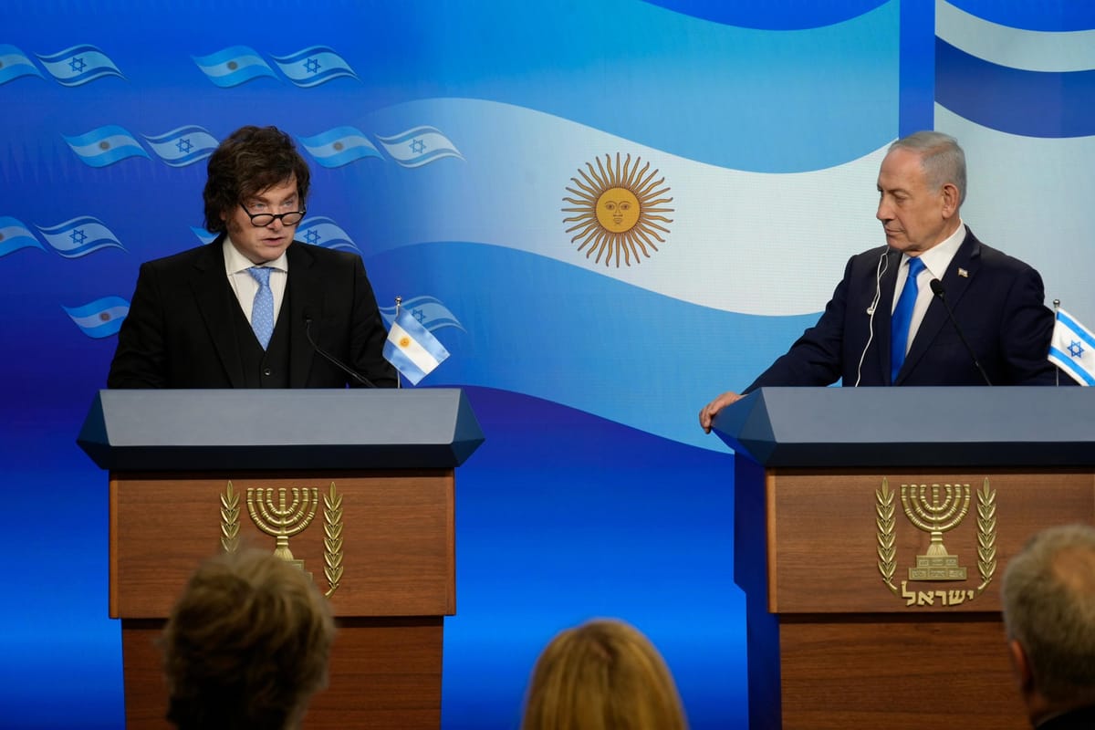 Imagen de Javier Milei junto al presidente israelí Benjamin Netanyahu. Foto: @JMilei (X)