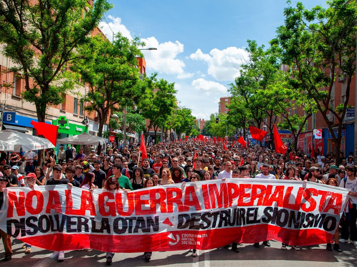 Movilización de Coordinadora Juvenil Socialista en el 1M en Madrid. Foto: CJS