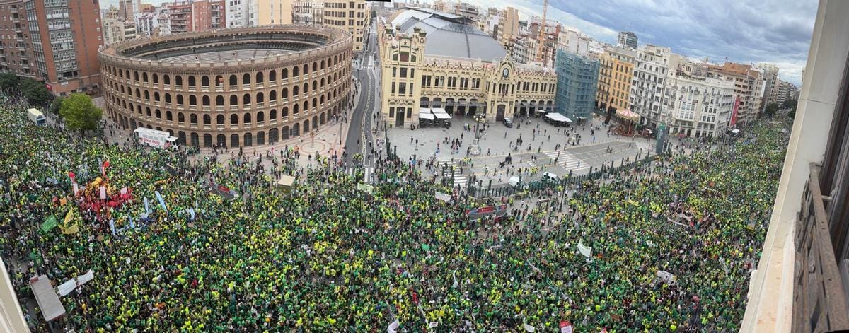 La huelga por la educación pública toma las calles de València. Foto: @ropamuig37 (X)