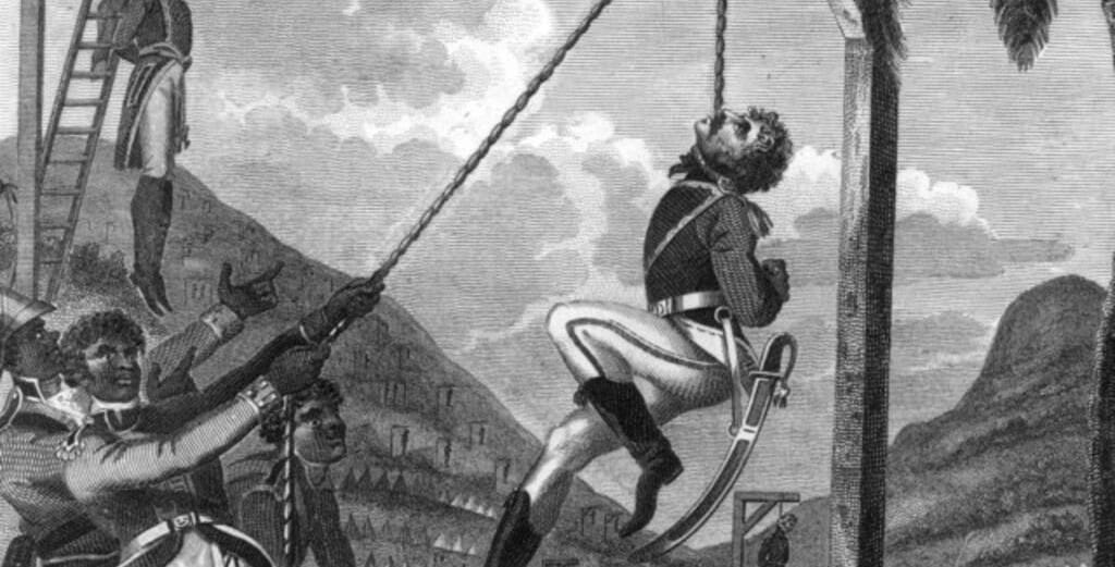 Grabado de 1805 Rainsford sobre la rebelión de esclavos haitianos la noche del 21 de agosto de 1791. Foto: rfi.fr