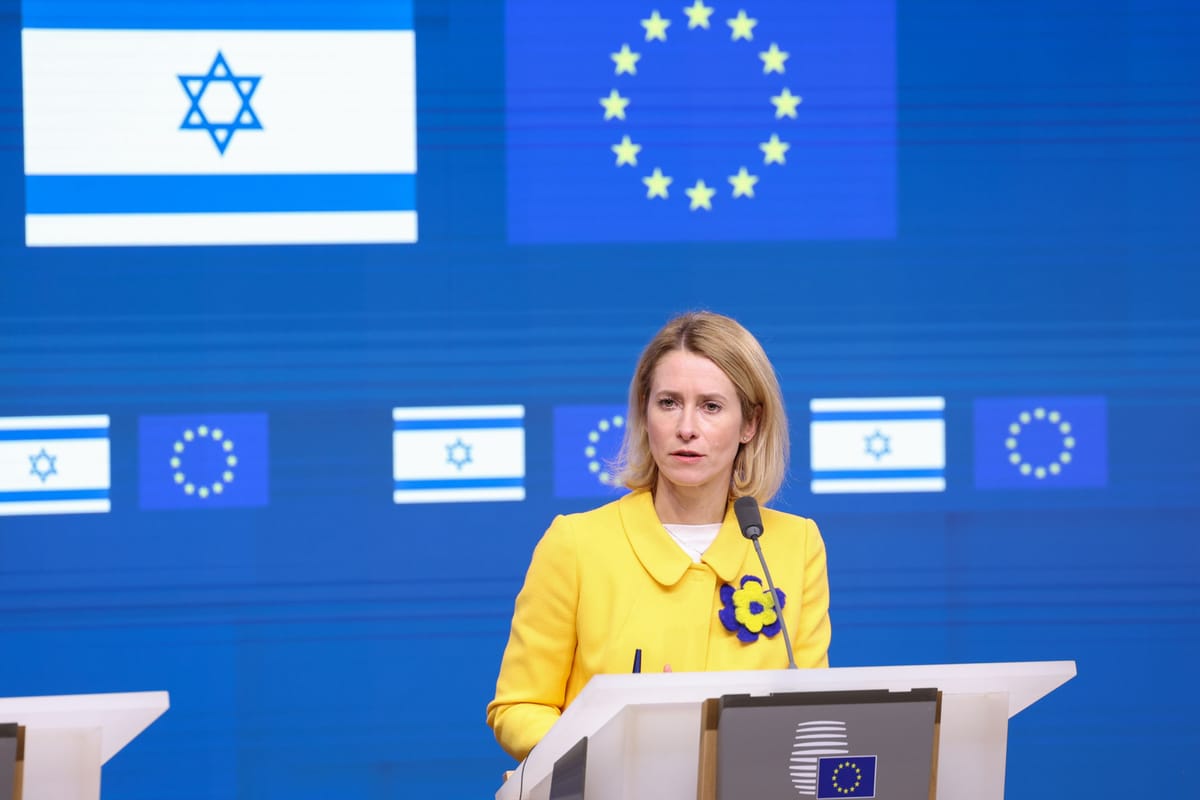 Kaja Kallas, durante la rueda de prensa posterior al último consejo de asociación entre Israel y la UE. Foto: Comisión Europea