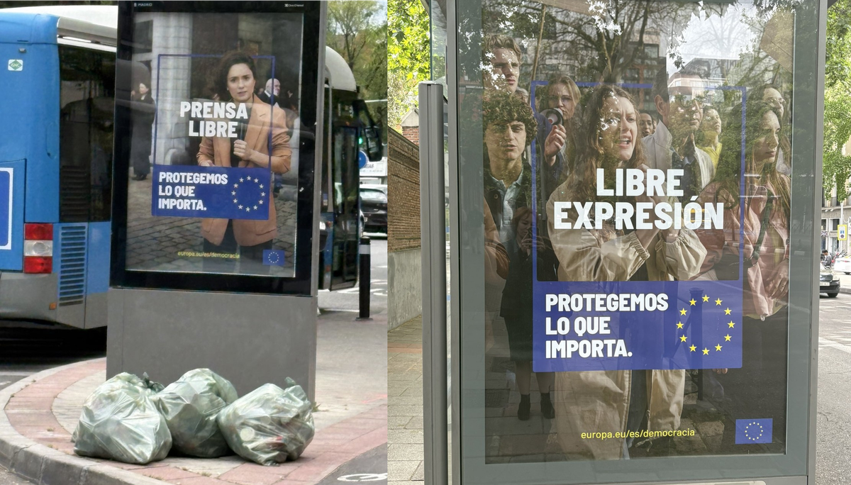 Campaña de la UE sobre "libertad de prensa", mayo de 2026. Fotos: Foto: @irezugasti (X)