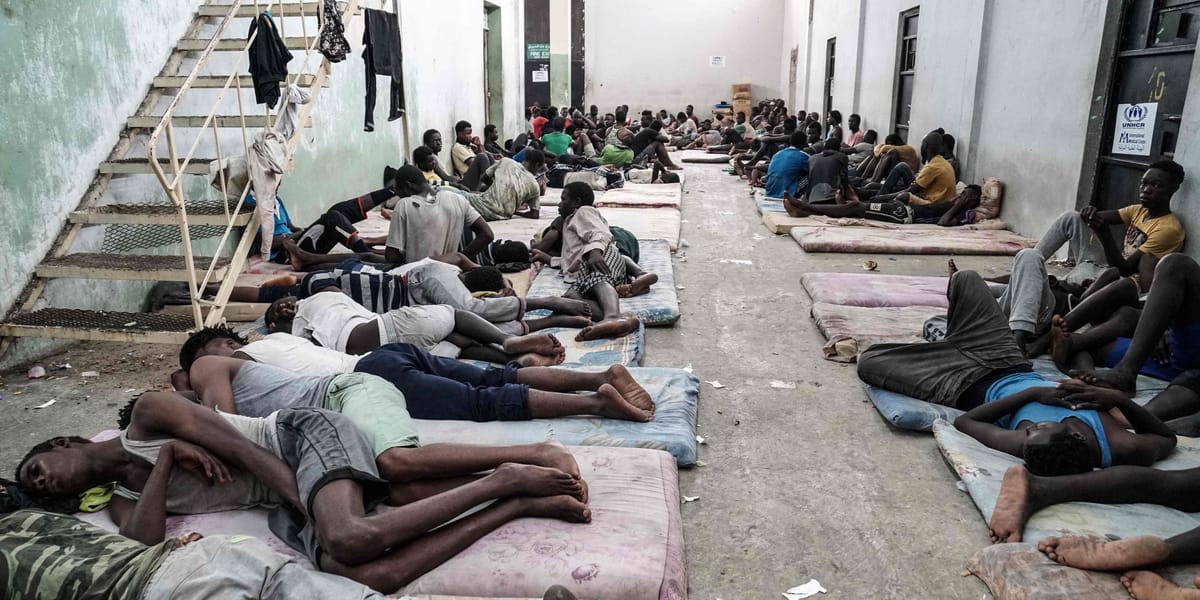 Migrantes en un centro de detención en Zawiyah, Libia. Foto: nytimes.com